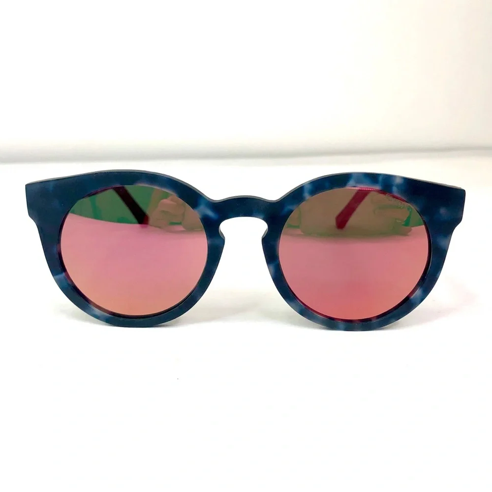 KOMONO Lulu Matte Indigo Demi Sunglasses NEW blue tortoise
